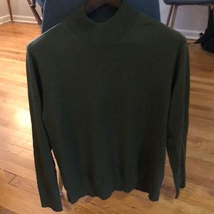 Bonobos merino mock neck sweater in olive